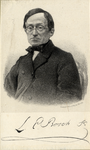 104120 Portret van L.E. Bosch, geboren 1792, journalist en boekdrukker/uitgever te Utrecht, overleden 1865. Borstbeeld links.